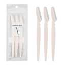 Esthetic Tok Dermaplaning Tool, 3ct Dermaplane Razor, Face & Eyebrow Razor, Peach Fuzz Remover, White