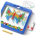 Large Magnetic Dots Board for Toddlers, Magnetic Drawing Board for Kids, Magnetic Dot Art with Magnetic Pen, Montessori Preschool Education Travel Toys for Kids Boys Girls Age 2 3 4 5 6 7 8 Years Old