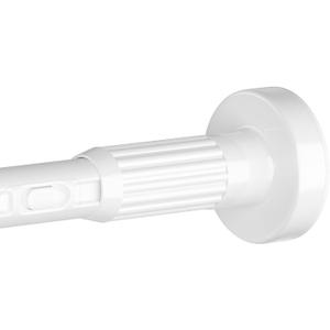 AIZESI Tension Curtain Rod 41-87Inch(3-7Ft),1.26'' Diameter,Long Heavy Duty Adjustable No Drill Shower Curtain Rod for Windows, Balcony, Room Divider White
