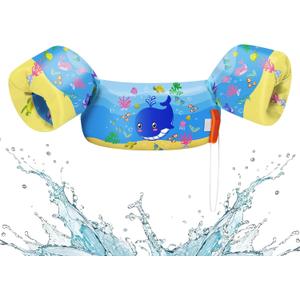 HeySplash Swim Vest for Kids, Toddler Pool Floaties, Children Swimming Vest with Adjustable Strap, Swim Jacket Water Wing Arm Float, Puddle Sea Beach Boat Jumper Boy Girl Baby