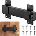 7.5" Slide Gate Latch with Padlock Hole, Adjustable Gate Latch for Wooden Fence, Heavy Duty Gate Latch for Sliding and Swing Open Door,Barn Door,Outdoor Fence,Shed,Yard,Cottages