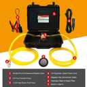 12V Fuel Transfer Pump Moves 120 Gallons of Gas or Diesel Per Hour. With Car Cigarette Lighter Plug, Battery Clip and Upgraded Carrying Case, for UTVs, Vehicles, Boats, Equipment.(80W)