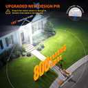 WdtPro Solar Lights Outdoor Motion Sensor, 3500LM Bright Solar Flood Lights Outdoor, Adjustable & Upgrade Glass Panel, Wireless LED Solar Powered Security Spot Lights Waterproof for Yard-2Pack, White