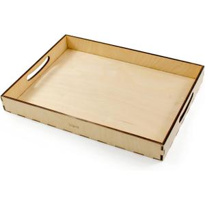 Ulanik Sorting Tray Toddler Montessori Toys for 3 Year Old + Kids Wooden Montessori Tray for Preschool Learning Color Sorting and Counting  No Sections