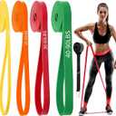 Resistance Bands for Working Out, Pull Up Assist Bands Set, Workout for Women and Men, Exercise Bands,Training, Plasticity, Physical Therapy at Home/Gym (Yellow, Orange, Red, Green)