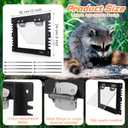 MorningRo 1 Pack 11.8" x 9.5" x 0.8" Large Raccoon One Way Excluder Door Inimitable Outside Live Trap Raccoon Repellent Dog Proof Eviction Possum Trap for Attics Home Farms