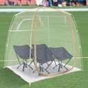 All Weather Proof Pod Sports Tent,Outdoor Weather Tent Sports Pod Pop Up Shelter with Sealed Floor,Clear Tent for Sport Event,Camping,Fishing 8 Sizes & Multicolor 2-4 Person, 70"l×70"w×63"h-clear, Assembled