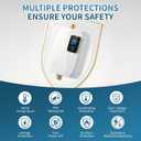 Tankless Water Heater Electric, 3000W Tankless Electric Water Heater 110V, On Demand Hot Water Heater Electric with Digital Display, Electric Tankless Hot Water Heater for Kitchen Bathroom Washin
