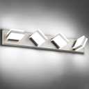 PRESDE 4-Light LED Bathroom Light Fixtures Brushed Nickel Vanity Light for Bathroom Modern Bath Wall Lighting Over Mirror