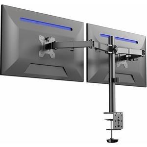 VIVO Dual Monitor Desk Mount, Heavy Duty Fully Adjustable Stand, Fits 2 LCD LED Screens up to 32 inches and 22 lbs Each, Black, STAND-V032