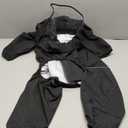 Dog Raincoat for Medium Large Dogs,rain Jacket Coat, Full Leg Coverage Waterproof Rain Suit with Detachable Hood & Tail, Reflective Strips, Snag-Free Top Zipper (Black for Boy, Large)