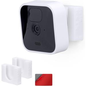 Adhesive Blink Outdoor Indoor Camera Mount (3RD GEN), 2 Pack Holder, No Hassle Installation, No Screws, No Mess Bracket Stand, (White) by Brainwavz