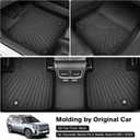 Powerty Floor Mats for 2021-2023 Hyundai Santa Fe 5 Seats (ONLY Hybrid) All Weather 3D TPE Anti-Slip Car Liners for 1st & 2nd Row Accessories