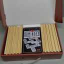 Double 12 Mexican Train Dominoes Set for Adults with 8PCS Wooden Holders, 9 Train Markers, 91 Color Dot Tile Dominos in Tin Box & Hub - Classic Family Board Game Set Party Toy Gift for Kids