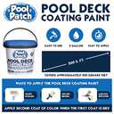 Pool Patch Pool Deck Paint Coating 2 Gallon - UV Resistant Cool Coating for Pool Decks - Roll or Spray Concrete Paint That Restores, Repairs, and Seals Cool Deck Surfaces - Covers 200 SF of Decking