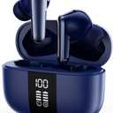 Apple AirPods Pro Alternative Wireless Ear Buds, Studio-Quality, Deep Bass, Enhanced Audio Clarity, Bluetooth 5.4 Earbuds, ENC Noise Cancelling Call, Secure Fit Memory Foam Tips, IPX6 Waterproof(Blue), Set of 2