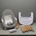 Convertible High Chair for Babies, Toddlers, Kids & Children - Wooden Highchair with Adjustable Height & Dishwasher Safe Tray - Wood Feeding & Dining Chair - Converts to Booster Seat - KoolaBaby