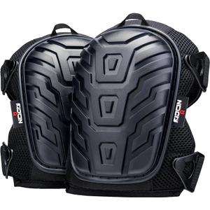 NoCry Professional Gel Knee Pads for Work with Soft Foam and Gel Cushion Heavy Duty Cap, Reinforced Adjustable Straps, Military Grade Rivets and Built-in Hang Loops Perfect for Construction