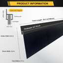 5-Pack Garage Door Brush Seal Cepia Black Bottom Sweep Roll-Up Door Stripping, 2.80" Wide x 39.3" Long, Aluminum Alloy Base, Ideal for Exterior Doors and Industrial Use (196 in / 500 cm)