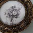 SIKOO 44 Vintage Picture Frame Antique Round Picture Frame Tabletop and Wall Mount Display Vintage Wall Decor, Bronze Gold