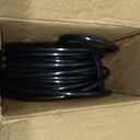 50 ft 16/3 awg 3 Outlet Extension Cord Splitter with Indicator, Waterproof Outdoor Extension Cord with Multiple Outlets, 13A 1625W for Home & Workshop, ETL Listed, Black SJTW