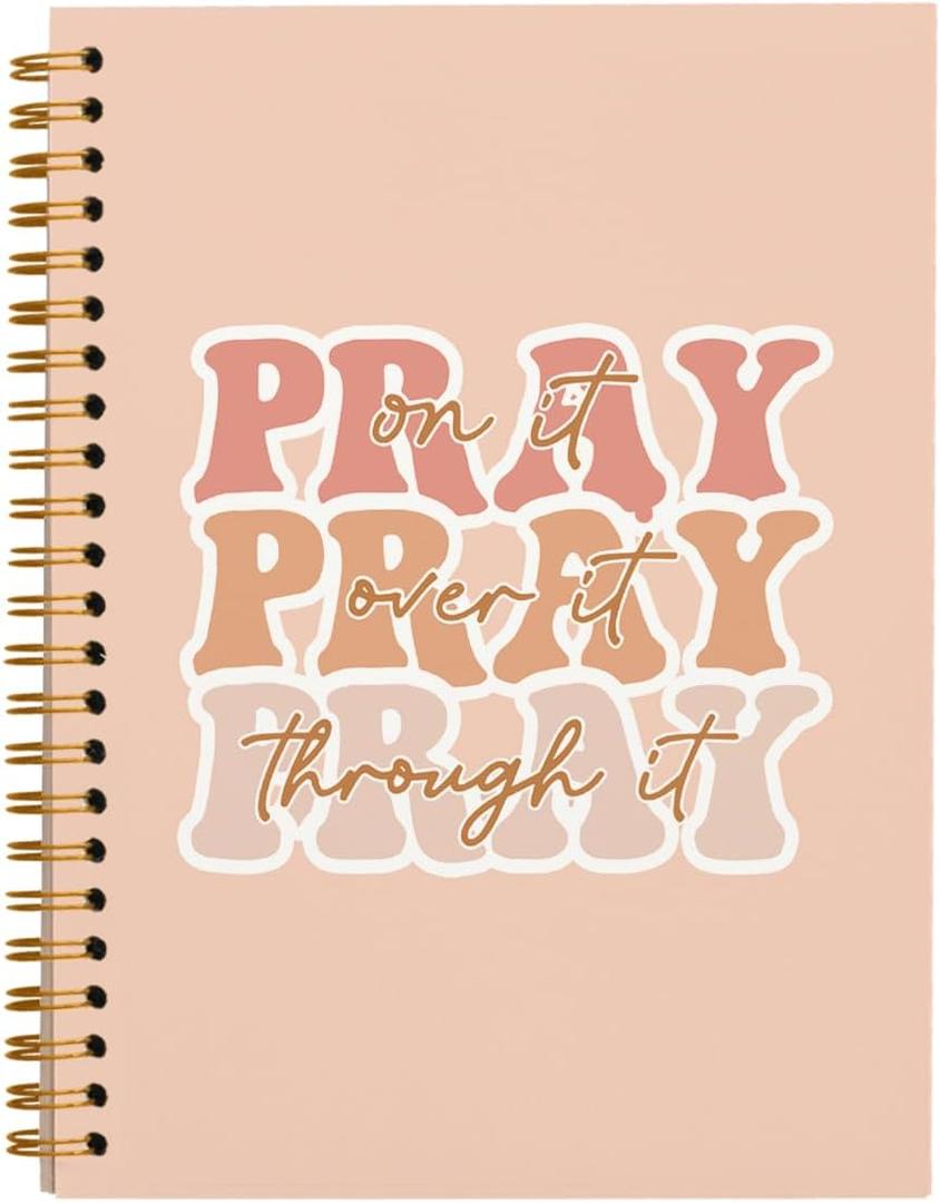 hold fizz Pink Spiral Bible Journal Notebook, Scripture Prayer Journal Christian Gifts for Women Church Notes, Bible Study Supplies Journaling Notebook, Spiral Notebook 5.5 x 8.3