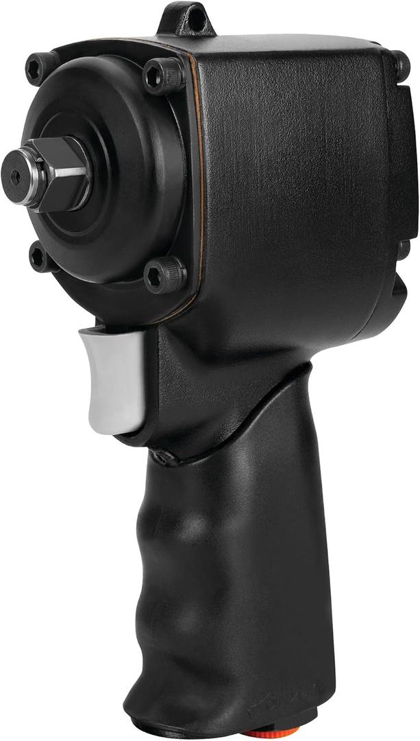 Performance Tool M632 1/2-Inch Drive Super Stubby Air Impact Wrench - Compact, High-Torque, Low Vibration for Tight Spaces & Heavy-Duty Use