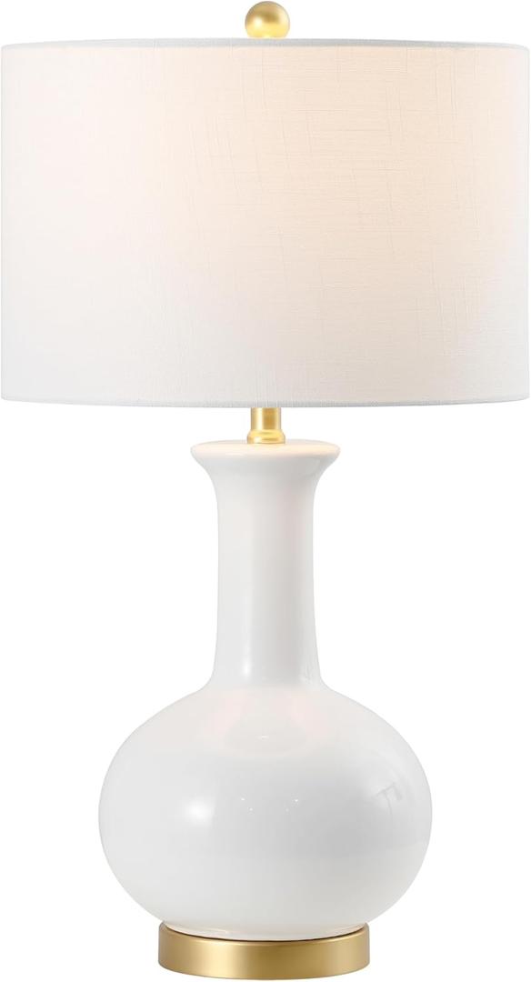 JONATHAN Y JYL6208A Brussels 27" Ceramic/Metal LED Table Lamp Contemporary Transitional Bedside Desk Nightstand Lamp for Bedroom Living Room Office College Bookcase LED Bulb Included, White JONATHAN Y JYL6208A Brussels 27" Ceramic/Metal LED Table Lamp Contemporary Transitional Bedside Desk Nightstand Lamp for Bedroom Living Room Office College Bookcase LED Bulb Included, White