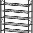 YATINEY 10 Tier Shoe Rack, Large Capacity Shoe Storage Organizer Holds 40 Pairs, Sturdy and Stable, for Entryway, Hallway, Closet, Dorm Room, Rustic Brown SS10BR (Rustic Brown + Black, 27.8" x 10.8" x 65.7")