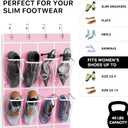 Simple Houseware 24 Pockets - Crystal Clear Over The Door Hanging Shoe Organizer, Pink (64'' x 19'')