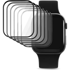 Smart Watch Series 7 45mm PMMA Protector, Black Frame 6pcs-set