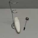 YUSWKO Beige Handheld Milk Frother Wand with Stand for Coffee, Rechargeable Electric Whisk with 3 Heads 3 Speeds Drink Mixer Coffee Frother For Latte, Cappuccino, Hot Chocolate, Egg