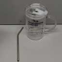 Yekidos Initial Extra Large Glass Drinking Cup With Lid Straw Boss Gifts For Women Cute Customized Mug Gift For Her Iced Glass Tumbler Cup Retirement Gift Must Haves For Women Apartment Essentials