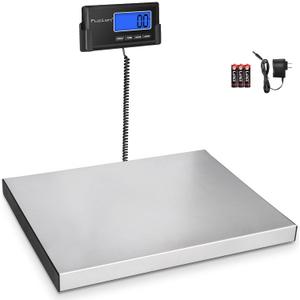 Fuzion Digital Shipping Scale for Packages 440LB x 10g, Heavy Duty Weight Scale for Postage, Stainless Steel Large Platform, Commercial Scale for Business, Postal Scale for Parcel/Small Dog (Silver)