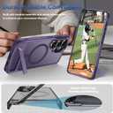 For Samsung Galaxy S26 Ultra Case with Screen Protector+Lanyard Wrist Strap,Magnetic Translucent Matte Rugged Slim Phone Cover Built in Invisible Kickstand [Fit for MagSafe],2026 Purple