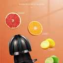 FOHERE Orange Juicer Squeezer Electric Citrus Juicer with Two Interchangeable Cones Suitable for orange, lemon and Grapefruit, Brushed Stainless Steel