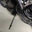 LCY Embroidered Lace Double-deck Anti-UV Parasol Sun/Rain/Snow Folding Umbrella (Black)