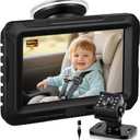 Zacro 1080P Baby Car Mirror Camera for Rear Facing Seat, USB/Type-C Port 4.3" Backseat Headrest Carseat Camera Monitor with HD Night Vision for Baby Safety in Car, 150 Wide View Angle, 360 Rotatable