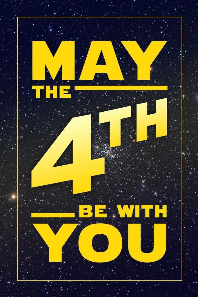 May The Fourth Be With You Movie Cool Wall Art Print Poster 16x24 (24L" x 16W")