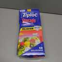 Ziploc Gallon Food Storage Slider Bags, Durable, 68 Count