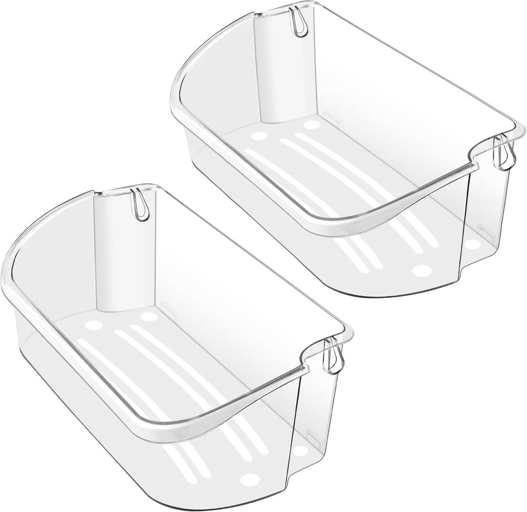 2 PACK Upgraded 240356402 Refrigerator Door Bin Replacement for Frigi.daire Refrigerator Door Shelf Parts LFSS2612TF0 LFSS2612TE0 FFSS2615TE0 Door Shelf Shelves By AMI PARTS (Length 15.38")