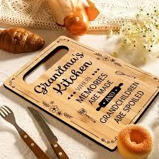 Grandma Gifts, Grandma Birthday Gifts, Unique Grandma's Cutting Board, Best Christmas Birthday Mothers Day Gifts for Grandmother Nana Granny from Granddaughter Grandson