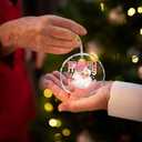 Christmas Hanging Ornaments Merry Xmas Pink Santa Claus Snowflake Winter Holiday Decorative Traditional Farmhouse Decorations for Seasonal Winter Xmas Holiday Home Kitchen Dining Party-34