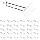 30 Pack Pegboard Scanner Hooks with Label Holder, 8 Inch Metal Scan Hook with Price Tag, Stainless Steel Display Pegboard Hooks for 1/8'' to 1/4'' Pegboard Wall for Garage Storage Retail Shop Supplies