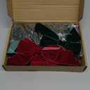 24 Pcs Velvet Christmas Bows for Christmas Tree 4.72" Rustic Crafts Gift Velvet Ribbon Bows Twist Tie Bows for Xmas Wreaths Garland Gift Wrapping Wedding Decor(Red,Green)