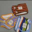 TONY HOBY Male Dog Diapers, Washable Dog Belly Band, Reusable Male Dog Wrap (3 Pack, Blue&Green, S)