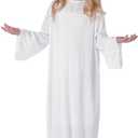 Fun Express Angel Costume for Girls Size 10-14 - Premium White Angel Dress for Kids Christmas Nativity Pageants | Biblical Character Costume for Church Plays, School Performances & Holiday Events