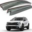 AUXKO Rain Guards for Kia Sportage 2025 2024 2023 Translucent Window Visors with Chrome Trim Weather Deflectors Wind Deflectors Vent Visors UV Protection Easy Install (Fashion)