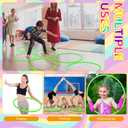 WinnerWhy 2 Pcs Toy Hoop Exercise Hoop Detachable Adjustable Plastic Toy Ring Playground Equipment for School Colored Circles Exercise Ring for Teens Dog Agility Equipment(Green,23 Inch)