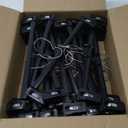 Smartor Plastic Pants Hangers - 30 Pack, Black Pant Hanger, Shorts Hangers with Non-Slip Clips, Dress, Heavy Duty Hanger for Trouser, Slack, Skirt, Demin Jean, Dress - 14 Inch